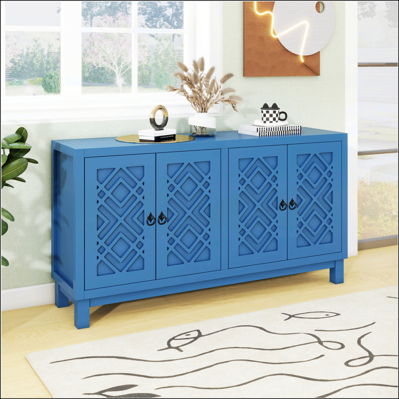 Buffet de rangement Cedrina, Bleu marine