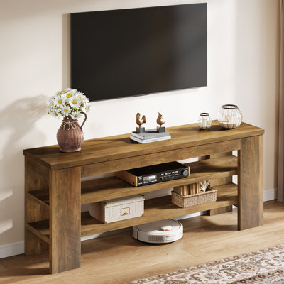 Meuble télé avec rangement ouvert pour téléviseur de 55 po ou moins