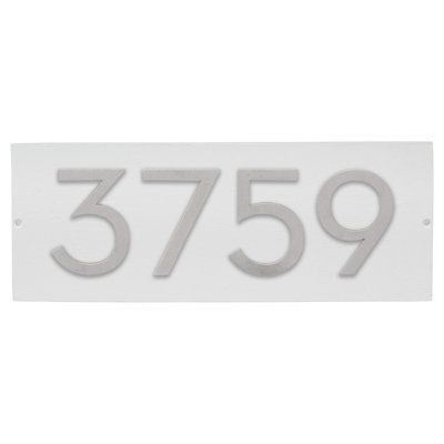 Floating Modern 4" Number Horizontal Address Plaque (4 Digits)