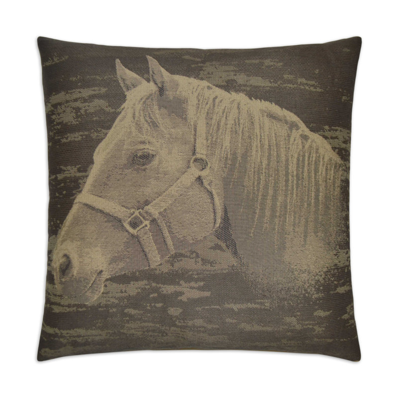 Mister Ed Square Pillow Cover & Insert, Brown