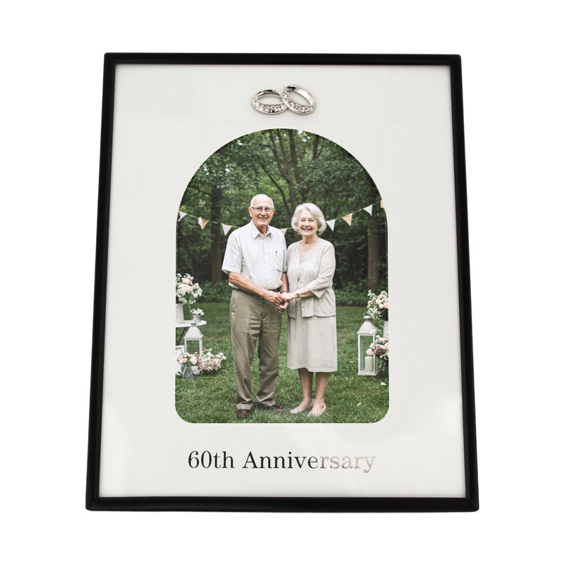 Black Metal Picture Frame with Mat