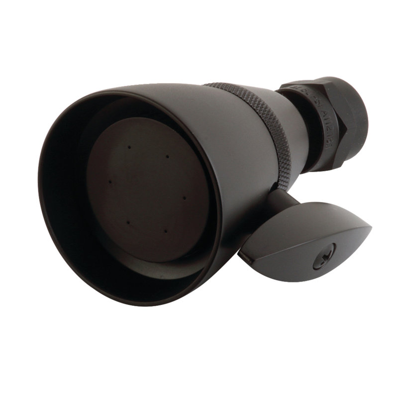 Kingston Brass Made To Match 2-1/4-Inch Round Adjustable Jet Spray Brass Shower Head, Matte Black