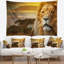 Lion et mont kilimandjaro tapisserie Animal-28484117