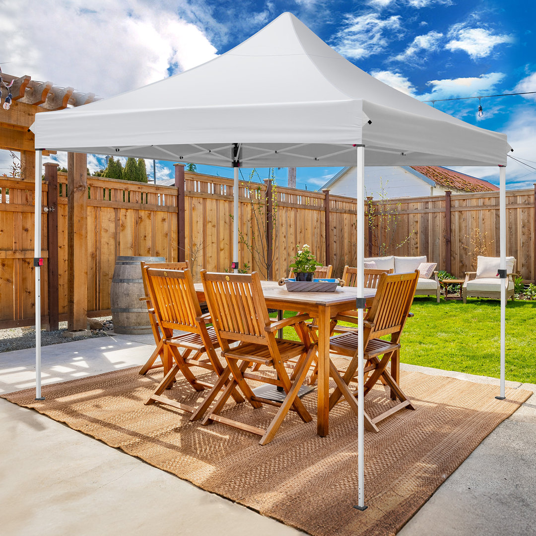 10 X 10 Ft. White Outdoor Folding Canopy Winado