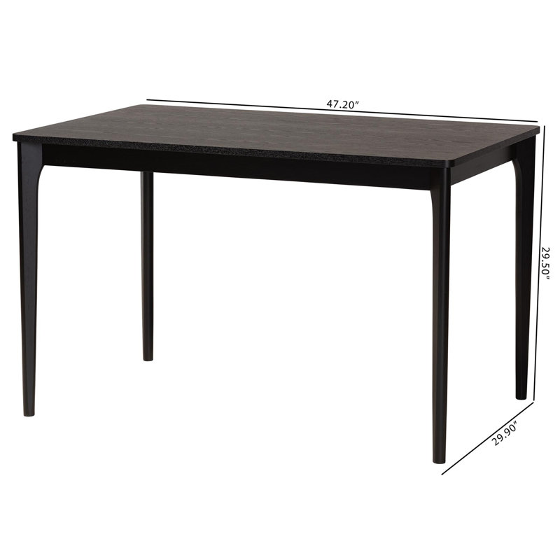Table de salle à manger Azueta, Noir