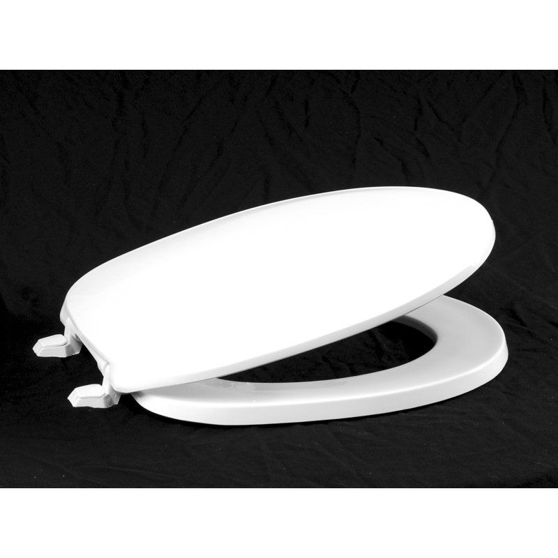 Siège de toilette rond en plastique, Blanc