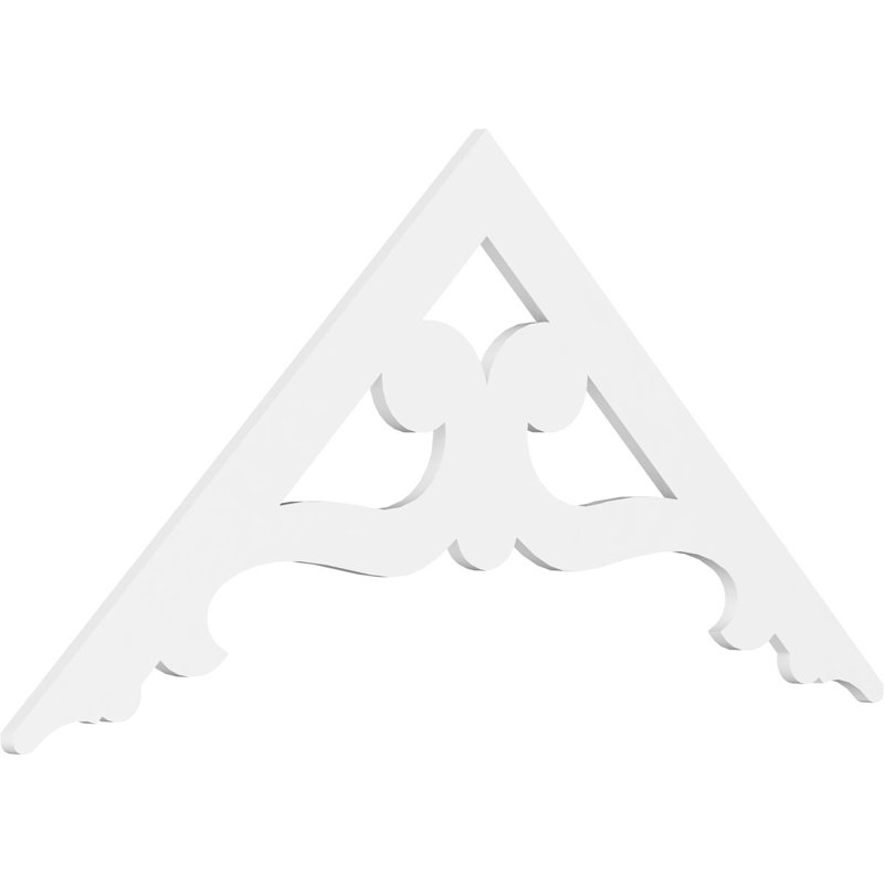 Brontes Signature Urethane Gable Pediment, Primed Tan, 33"H x 72"W, 11/12