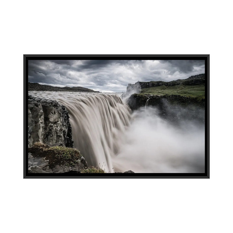 At The Edge Of The World by Andreas Wonisch - Print on Canvas, 66.04 cm H x 45.72 cm W, Black