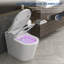 Toilette Smart Bidet avec siège chauffant, eau chaude, sécheuse, chasse d'eau automatique, capteur de pied et chasse d'eau occultante