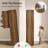 75-Inch Tall Narrow Wood Storage Cabinet with 2 Doors, Set of 2