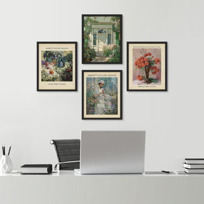 Bouquet de fleurs rétro nature 4 pièces