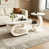 Plateau en marbre blanc / base blanche