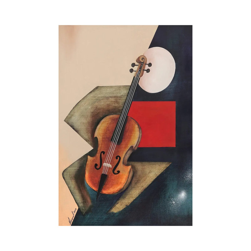 Cellist Musician II 1 Piece Wrapped Canvas Painting, 45.72cm H x 30.48cm W x 1.905cm D