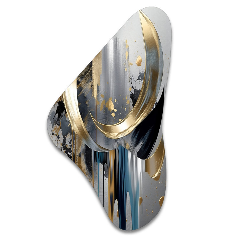 Art mural asymétrique en métal Hiltz, H 39 po x l 21 po x P 1 po