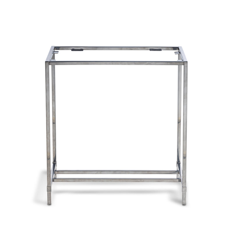St. Tropez End Table, Mirrored Silver