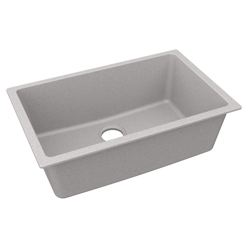 Quartz Classic 29-1/2" x 18-3/4" x 9-1/2", Single Bowl Undermount Sink, Graystone