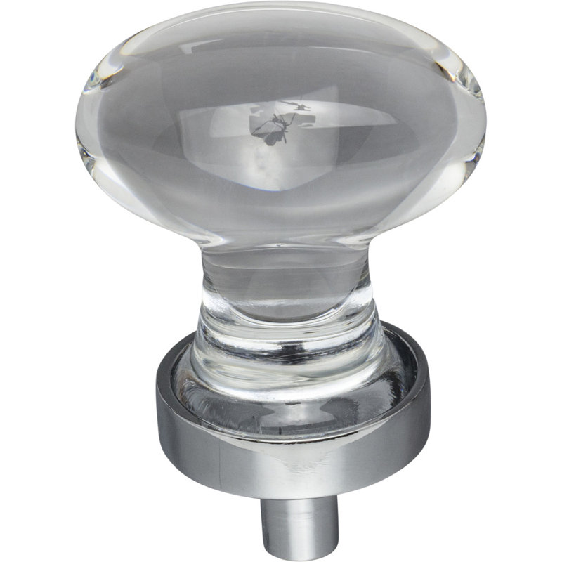 Harlow Oval Knob, 1 3/8", Polished Chrome
