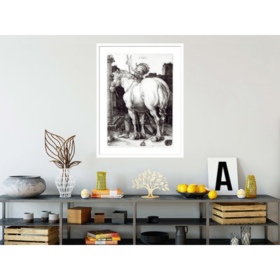 «The Large Horse» par Albrecht Dürer, impression giclée sur cadre
