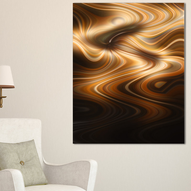 « brown curveed wave texture », impression sur toile tendue, H 40 po x l 30 po x P 1 po