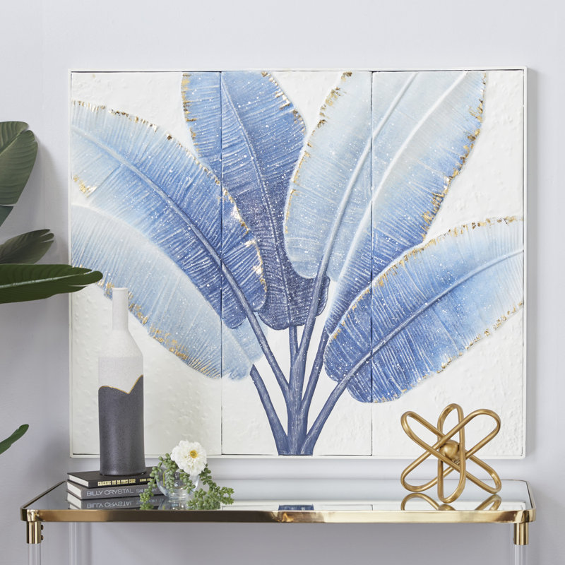 Coastal Plants & Flowers Wall Decor on Metal