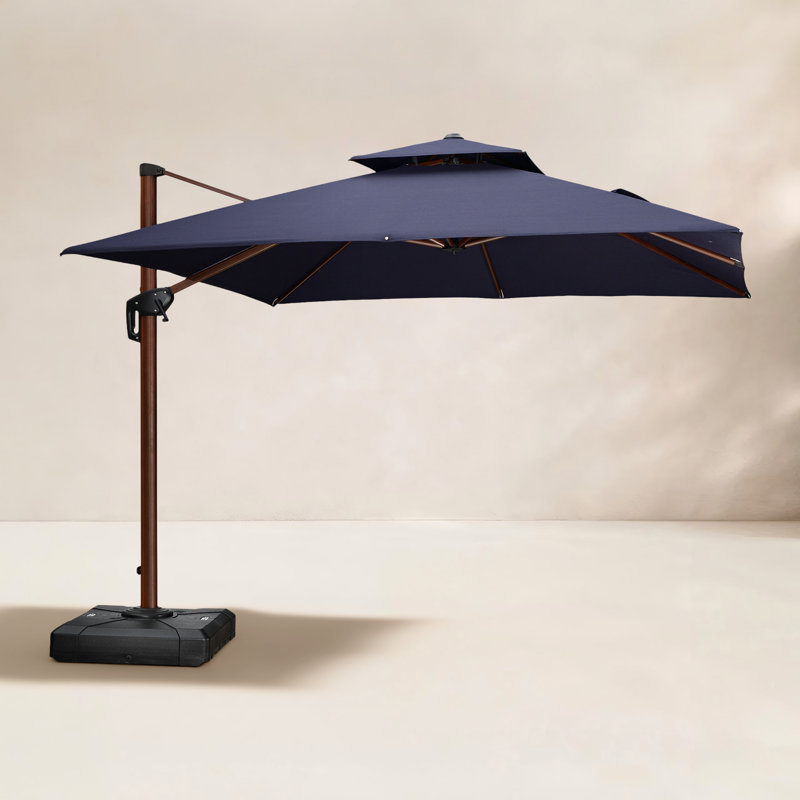 Waddell 120'' Cantilever Umbrella, Navy Blue