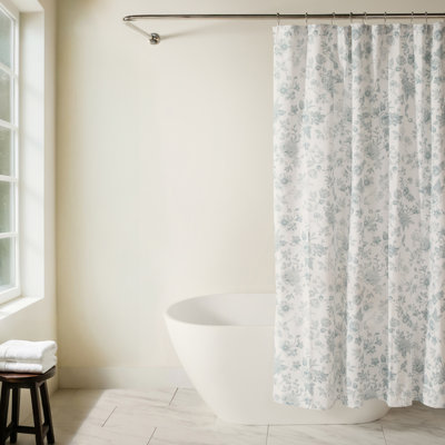 Cotton Blend Floral Shower Curtains