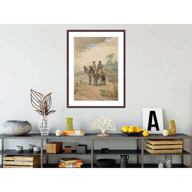 «Two Scouts» par Winslow Homer, impression giclée sur cadre, H 41,5 po x l 31,14 po
