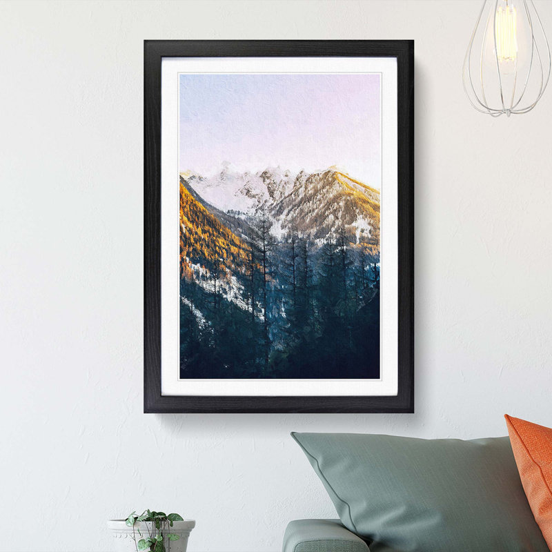 Tall Trees - Picture Frame Painting Print, 48cm H x 36cm W x 2cm D, Black Framed