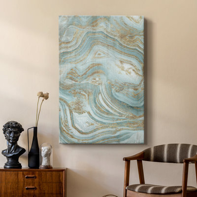 Blue Agate -Custom Wrapped Gallery Cavas
