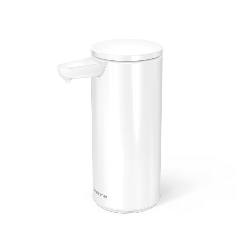 Simplehuman 266ml Rechargeable Sensor Soap Pump Dispenser, White