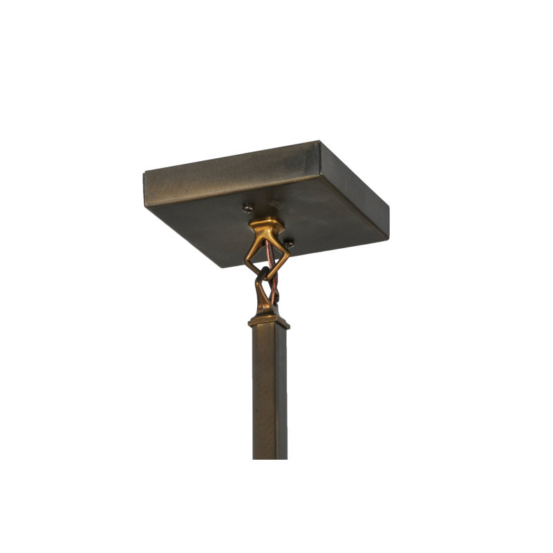 Luminaire suspendu géométrique de style lanterne 1 lumière, H 31,5 po x l 7 po x P 7 po