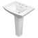 Wyatt Pedestal Leg in Canvas White