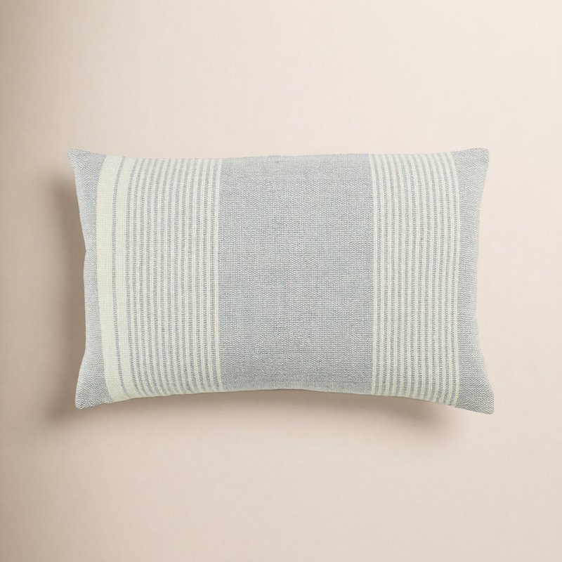 Housse et insert de coussin pour l'extérieur Samsa, Gris / ivoire, Housse de coussin seulement - sans coussin