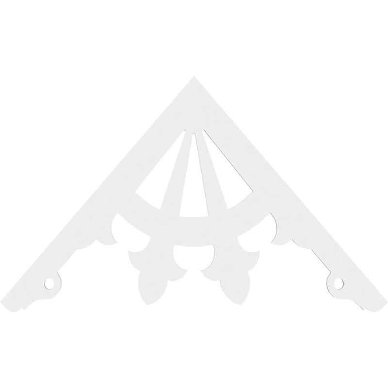 Riley Architectural Grade PVC Gable, 42" H x 72" W x 1" D, 14/12