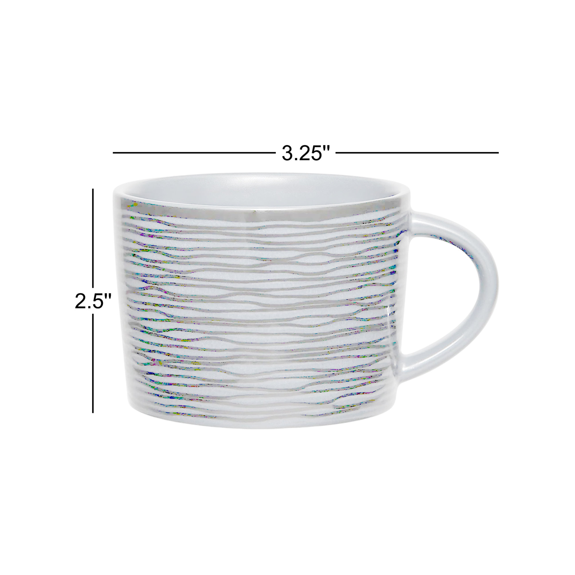 Noritake Colorscapes Swirl Cups, 6 Oz., Black