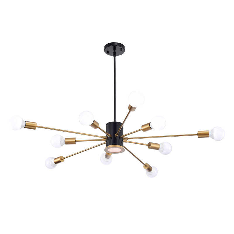Luminaire suspendu géométrique spoutnik 11 lumières Hershberger