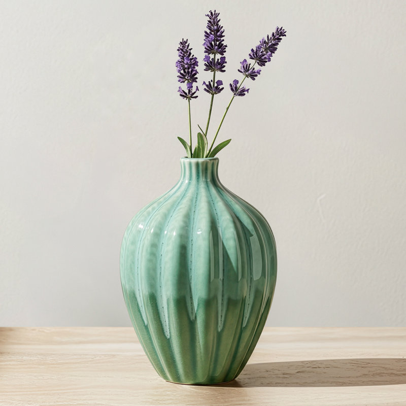 Vase en céramique vert 6 ", 6 inch, Vert