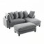 Canapé modulaire polyvalent avec repose-pieds mobile à rangement caché et assise profonde-48511442