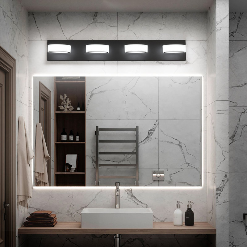 Éclairage pour meuble-lavabo à DEL 9550 + 9551, Noir mat