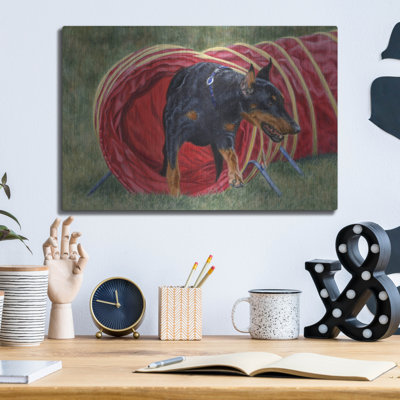 Art mural en métal Red Cutel The Edge par Darlene Pavlovich