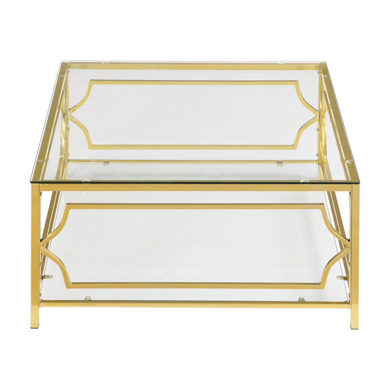 Square Glass Coffee Table, Transparent