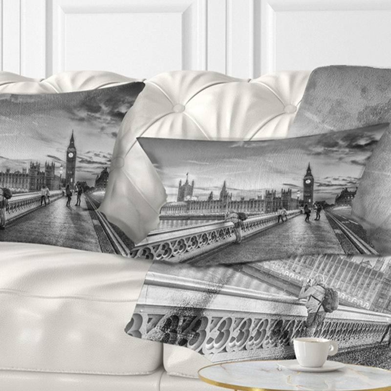 Coussin lombaire cityscape london view, Rectangle 12 po x 20 po