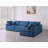 Jocqua Velvet L-Shaped Sectional Reversible-850340315