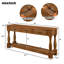 Console 60 po en bois avec 3 tiroirs et 1 tablette inférieure pour le couloir d'entrée