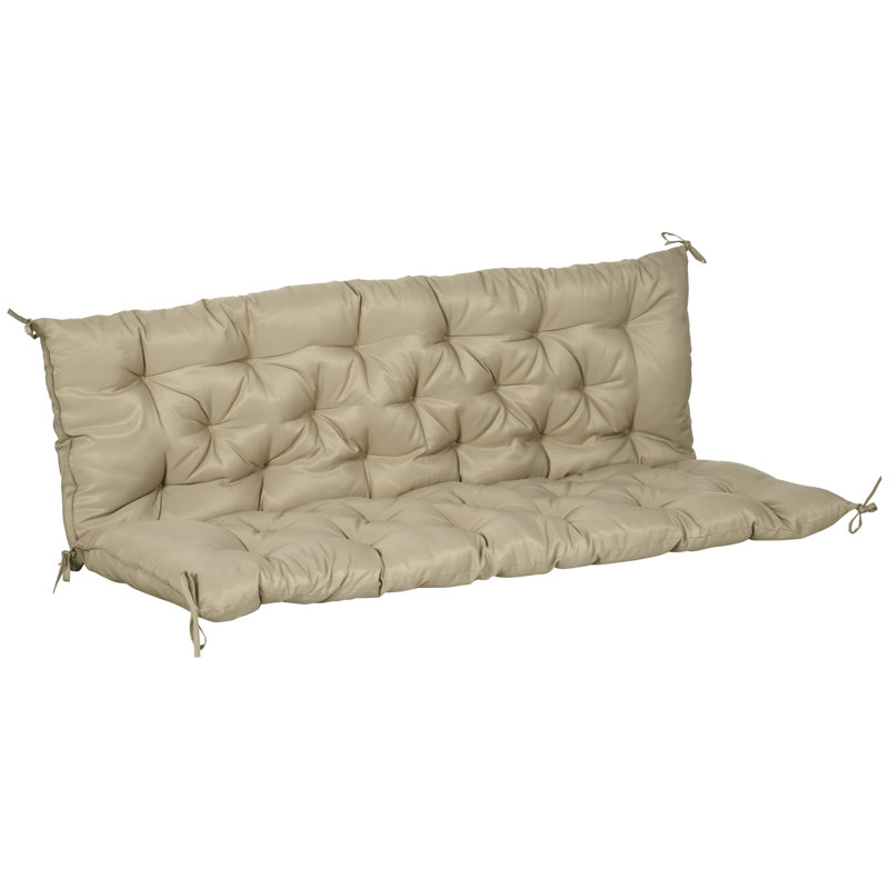 Coussins de rechange pour balançoire d'extérieur 3 places, Kaki, L 59 po x P 19,3 po