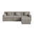 Boneless 113.4" Cloud Modular Sofa with Ottoman, Deep Seat Corduroy Boneless Couch for Living Room, No Assembly Required-1555678264