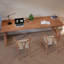Bureau rectangulaire brun en bois massif-108954093