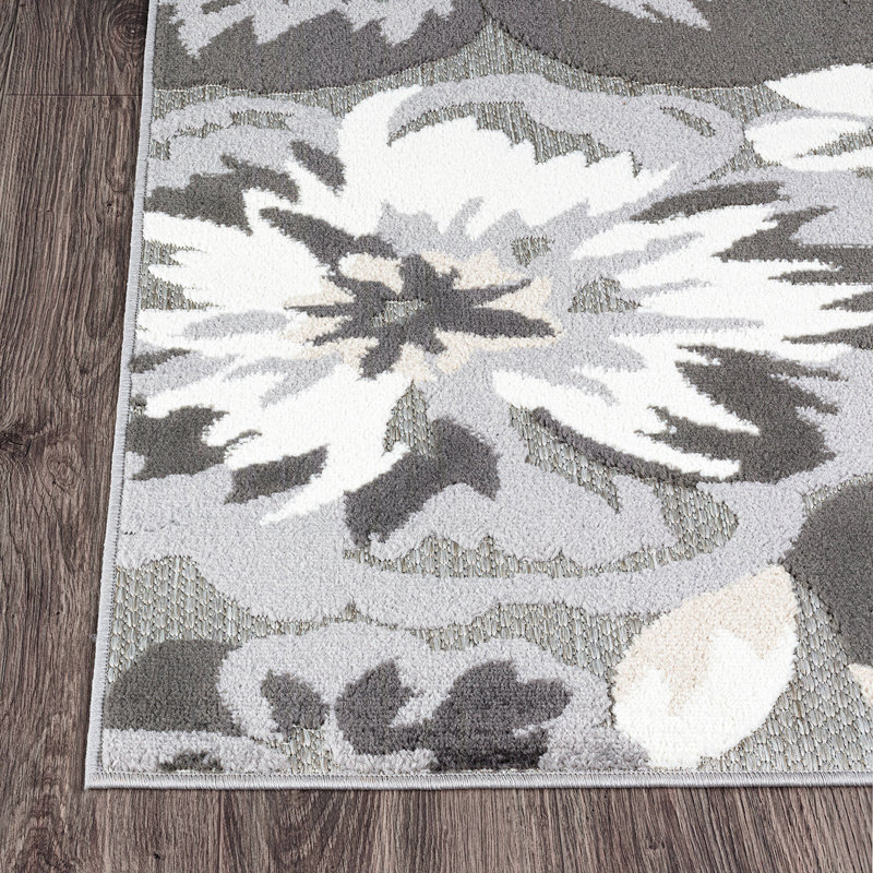 Lark Manor™ Floral Beige/Gray/Ivory Indoor & Outdoor Area Rug Gray ...