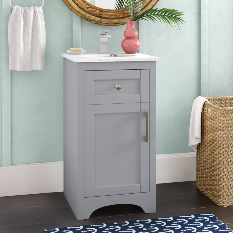 Ensemble de meuble-lavabo simple l 18 po x P 19 po x H 34 po Moore, Gris