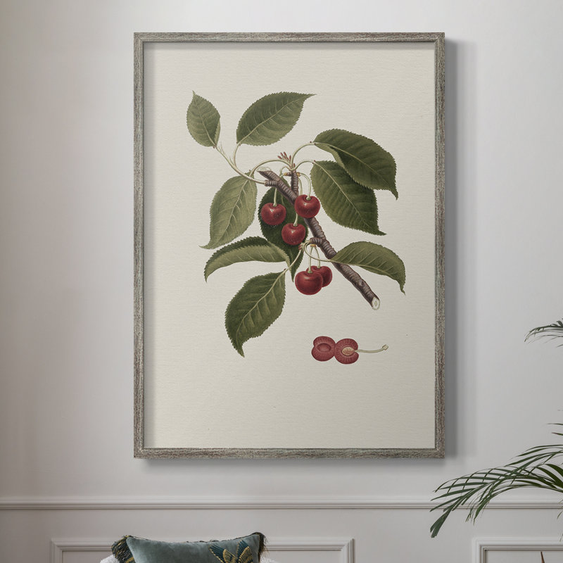 Impression florale vintage encadrée XL III - bois massif, H 11 po x l 9 po